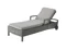 SUN LOUNGER WITH WHEELS & ARMRESTS