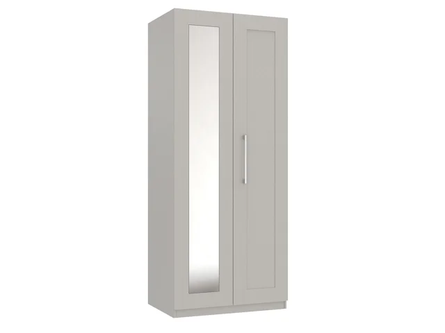 TALL 2 DOOR ROBE W/ MIRROR