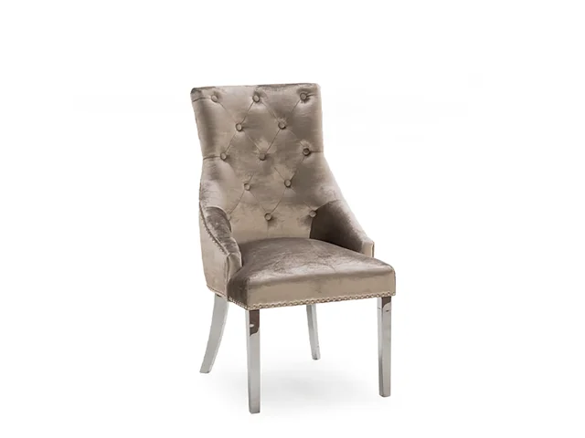 KNOCKERBACK DINING CHAIR - CHAMPAGNE 