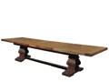 RUSTIC MONASTERY EXTENDING DINING TABLE