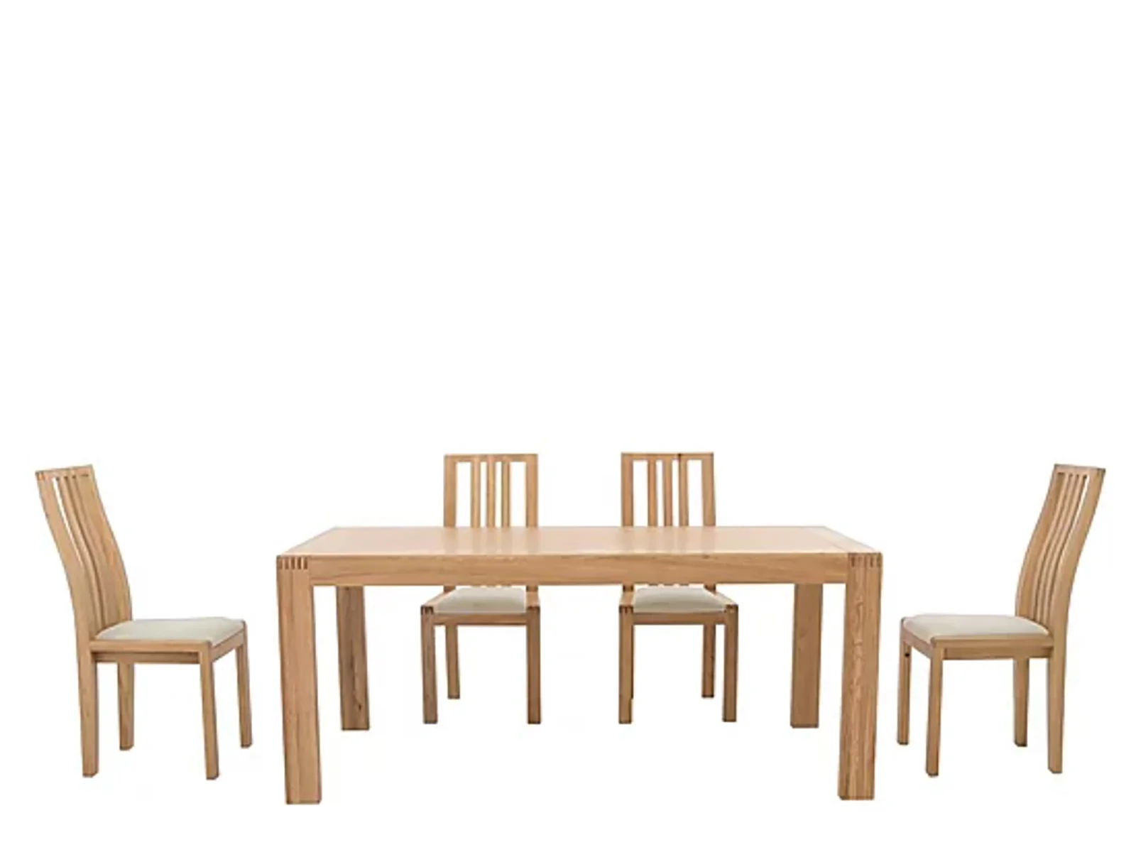 Extending Dining Table & 4 Stick Back Chairs
