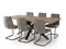 DINING TABLE & 6 GREY JUNO DINING CHAIRS