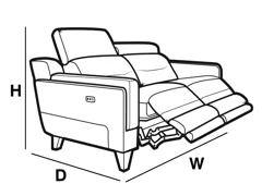 2 SEATER SOFA POWER RECLINER