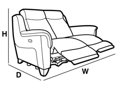 2 SEATER POWER RECLINER-SINGLE MOTORS 