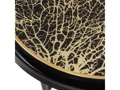 SET OF 2 TRAY TOP CORAL DESIGN NESTING SIDE TABLES