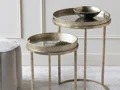 VIENNA ANTIQUE GOLD DIAMOND SET OF 2 SIDE TABLES