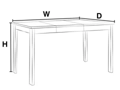 SMALL DINING TABLE 210 X 95CM
