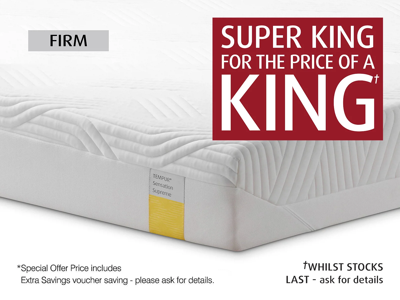 Tempur mattress deals king size