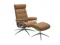 MEDIUM CHAIR & FOOTSTOOL WITH STAR BASE & ADJUSTABLE HEADREST