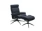 MEDIUM CHAIR & FOOTSTOOL WITH STAR BASE & ADJUSTABLE HEADREST